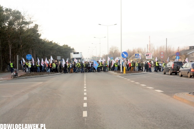 Związkowcy zablokowali DK91