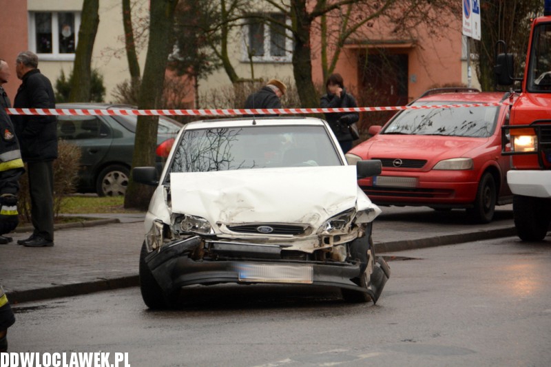Zderzenie trzech aut w centrum Włocławka