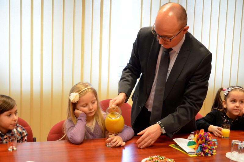 Dzieci z wizytą u prezydenta Wojtkowskiego