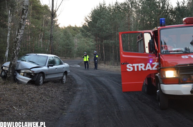 Auto uderzyło w drzewo na ul. Leśnej