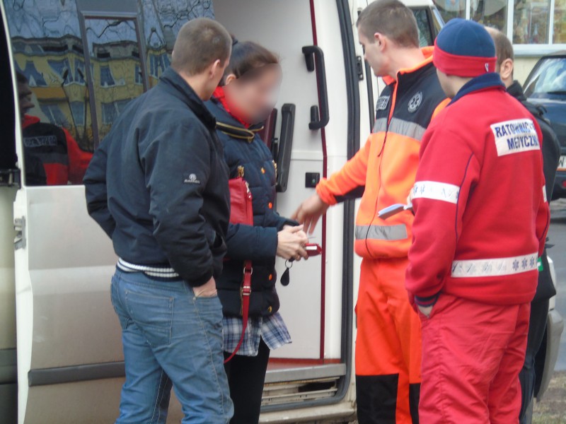 Kolizja przy Kaliskiej i Dziewińskiej