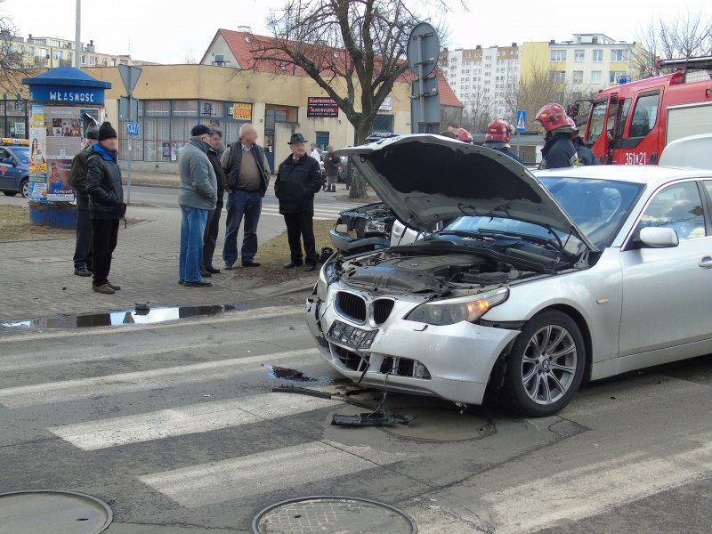 Kolizja przy Kaliskiej i Dziewińskiej