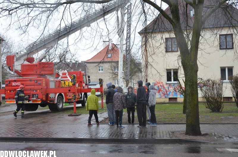 Pożar na ul. Chmielnej