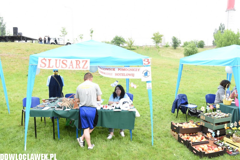 Piknik rodzinny przy basenie