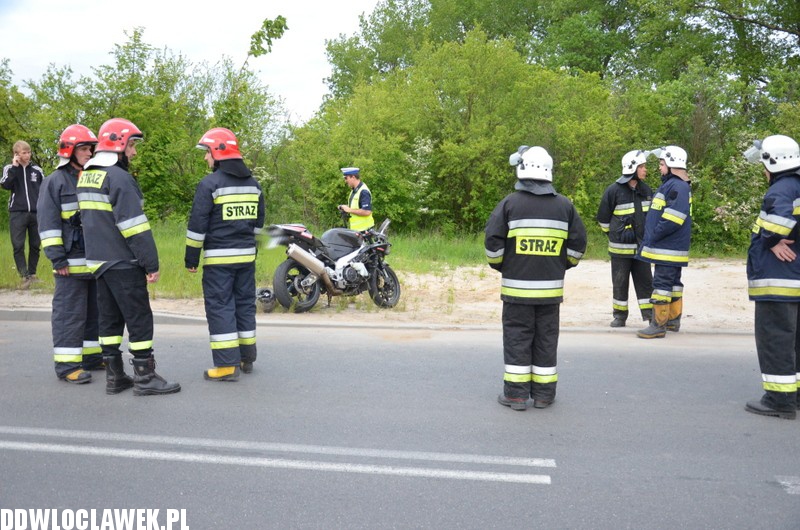 Wypadek motocyklisty w Wieńcu