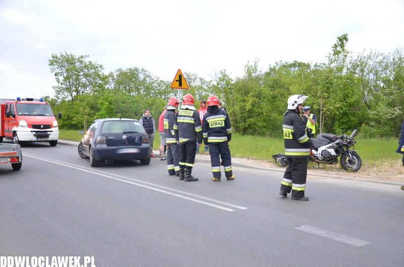 Wypadek motocyklisty w Wieńcu