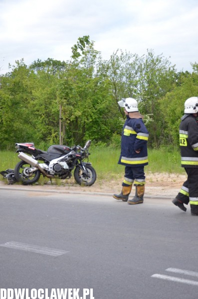 Wypadek motocyklisty w Wieńcu
