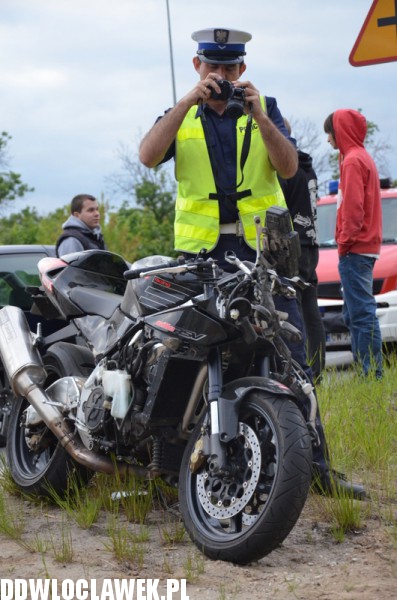Wypadek motocyklisty w Wieńcu