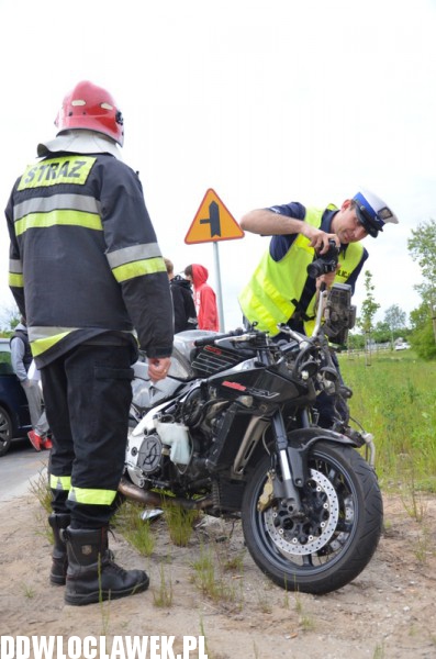Wypadek motocyklisty w Wieńcu