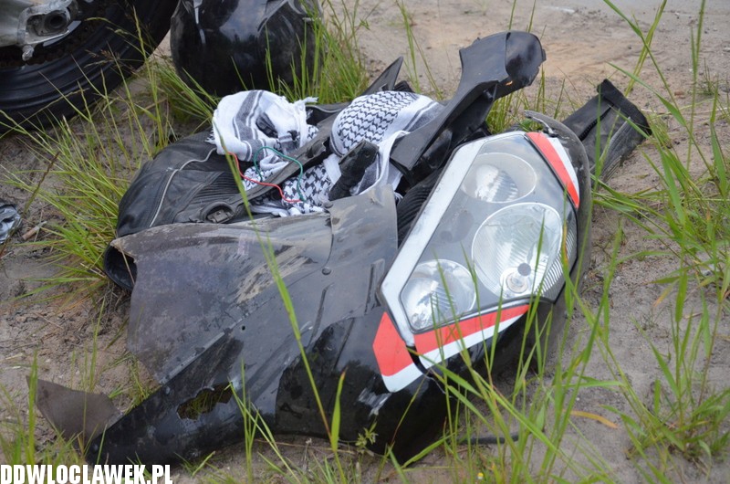 Wypadek motocyklisty w Wieńcu