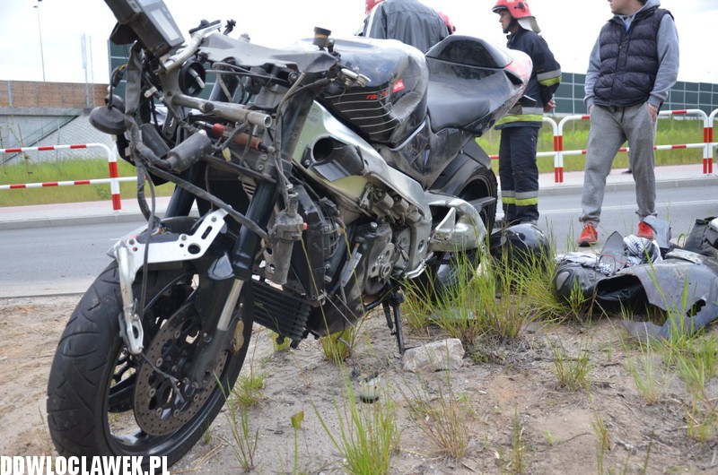 Wypadek motocyklisty w Wieńcu