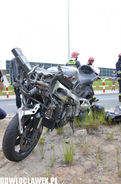 Wypadek motocyklisty w Wieńcu