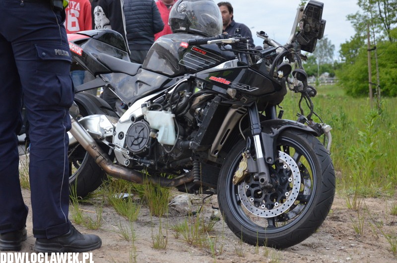 Wypadek motocyklisty w Wieńcu