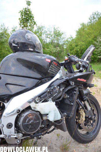 Wypadek motocyklisty w Wieńcu