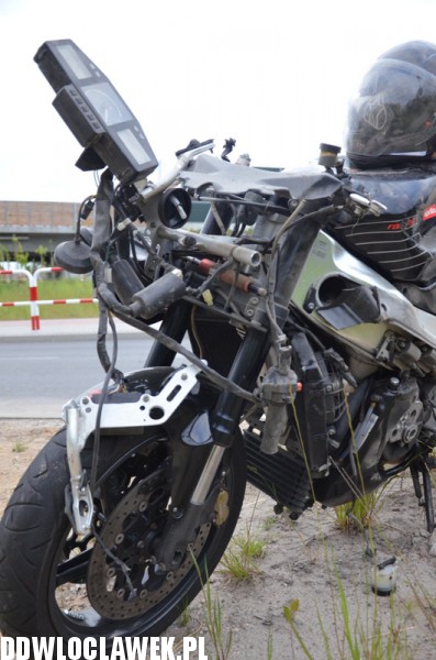Wypadek motocyklisty w Wieńcu