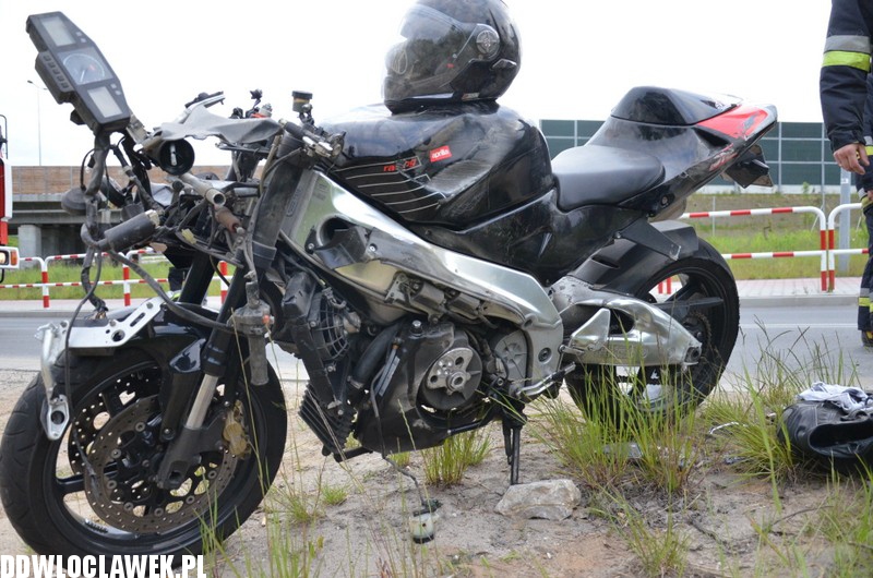 Wypadek motocyklisty w Wieńcu