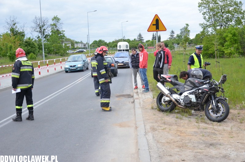 Wypadek motocyklisty w Wieńcu