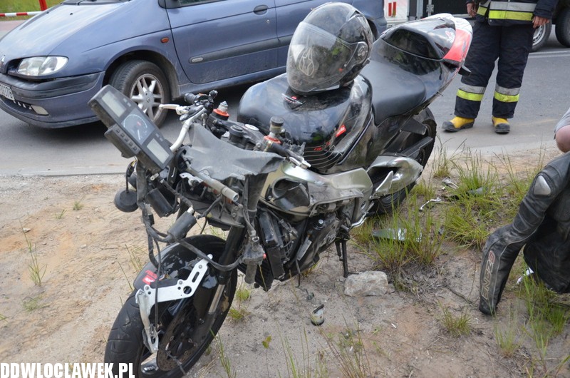Wypadek motocyklisty w Wieńcu