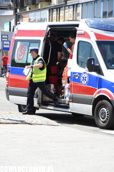 Potrącenie kobiety na placu Wolności