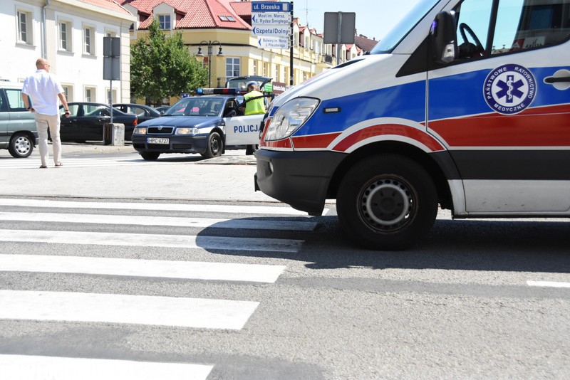Potrącenie kobiety na placu Wolności