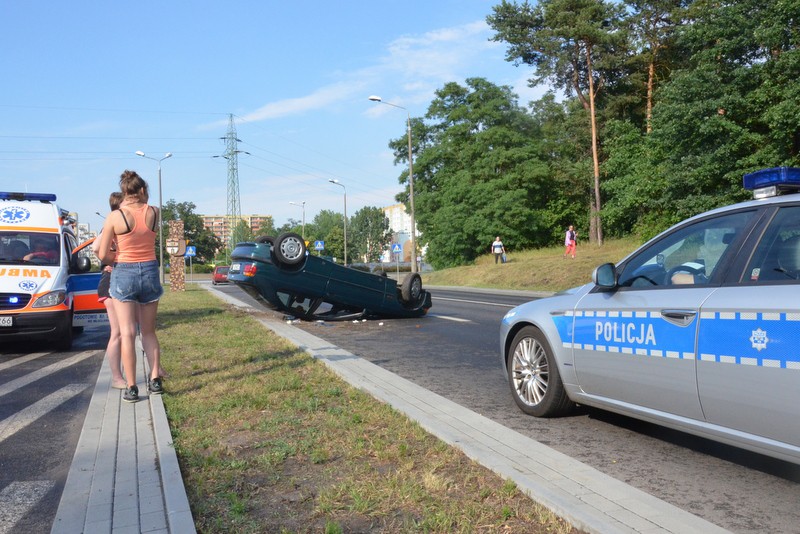 BMW dachowało przy Falbance