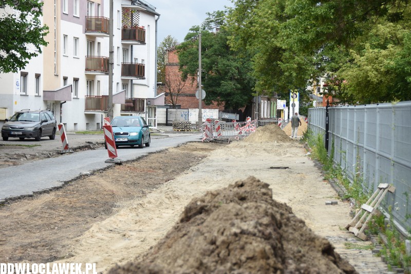 Remont ulicy Łęgskiej we Włocławku