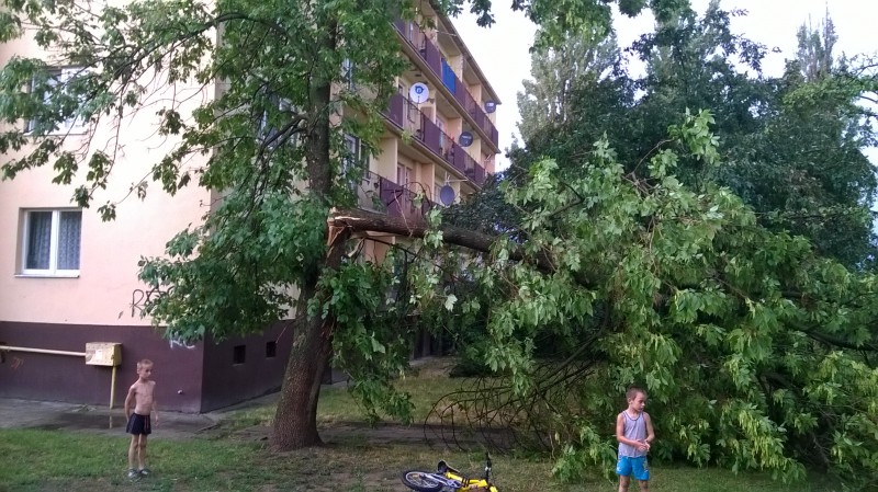 Skutki ulewy we Włocławku