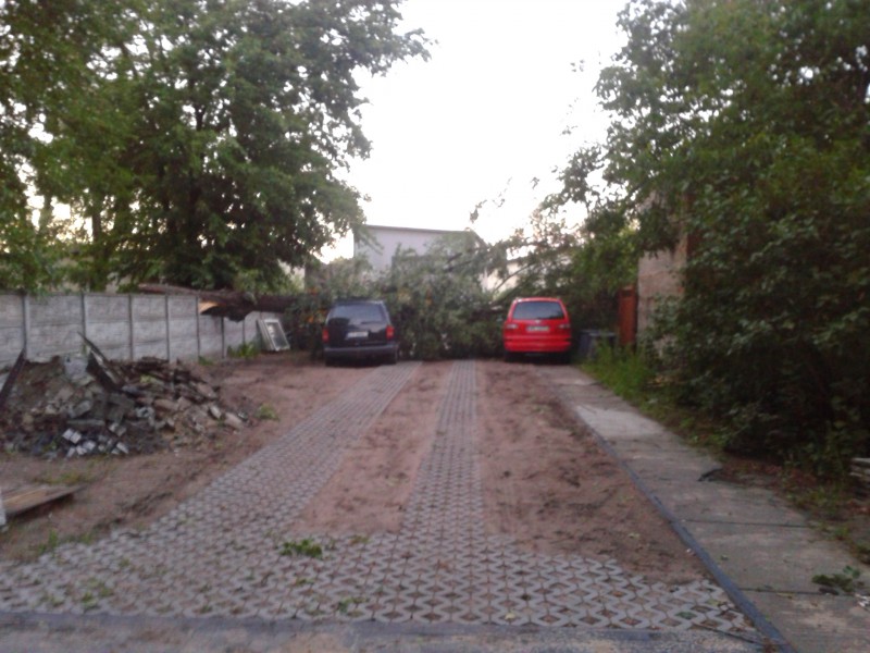 Skutki ulewy we Włocławku