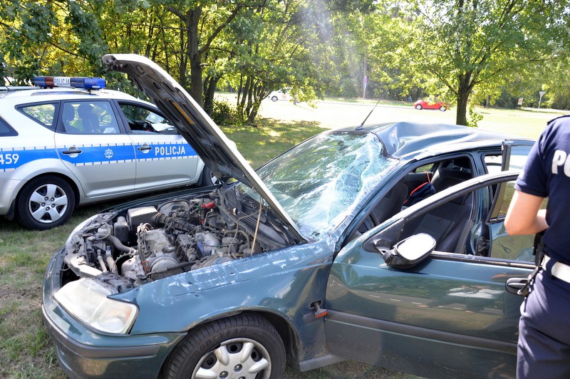 Honda koziołkowała na DK62
