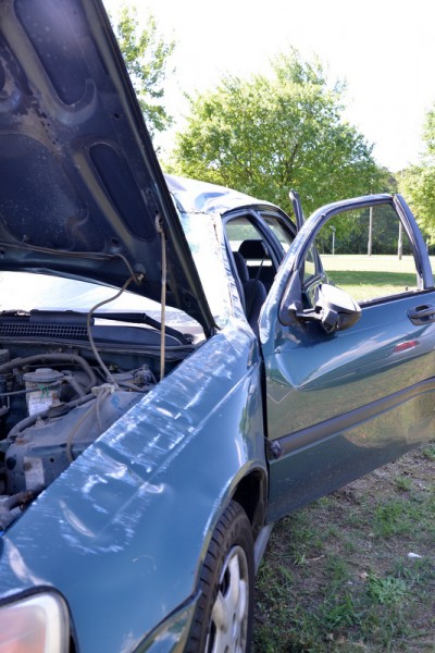 Honda koziołkowała na DK62