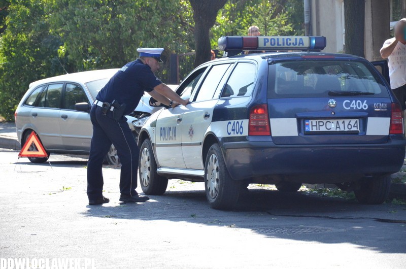 Auto wylądowało na drzewie