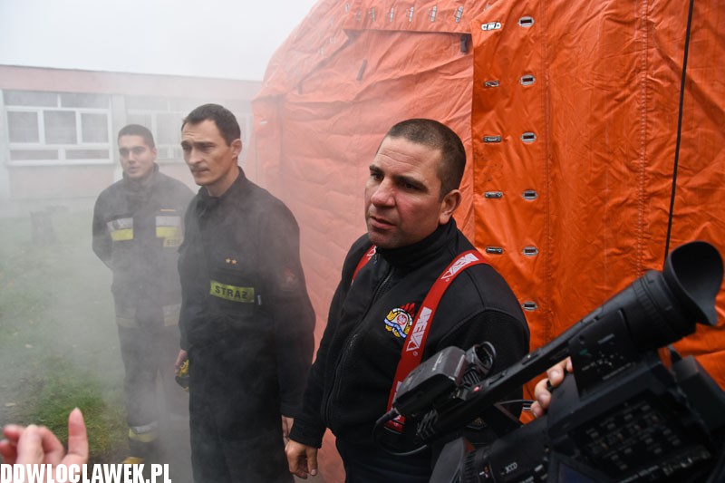 Cwiczenia pożarowe w ZS Budowlanych