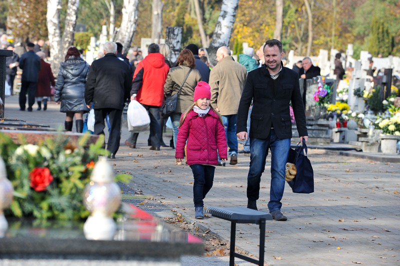 Wszystkich Świętych na cmentarzu