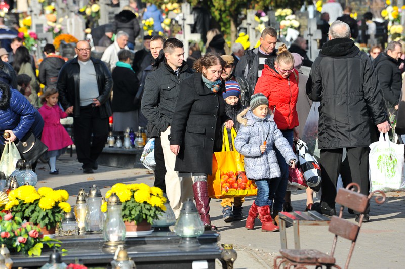 Wszystkich Świętych na cmentarzu