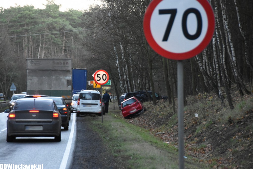 Kolizja na DK 62 we Włocławku