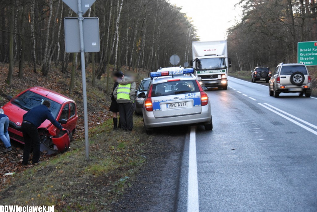 Kolizja na DK 62 we Włocławku