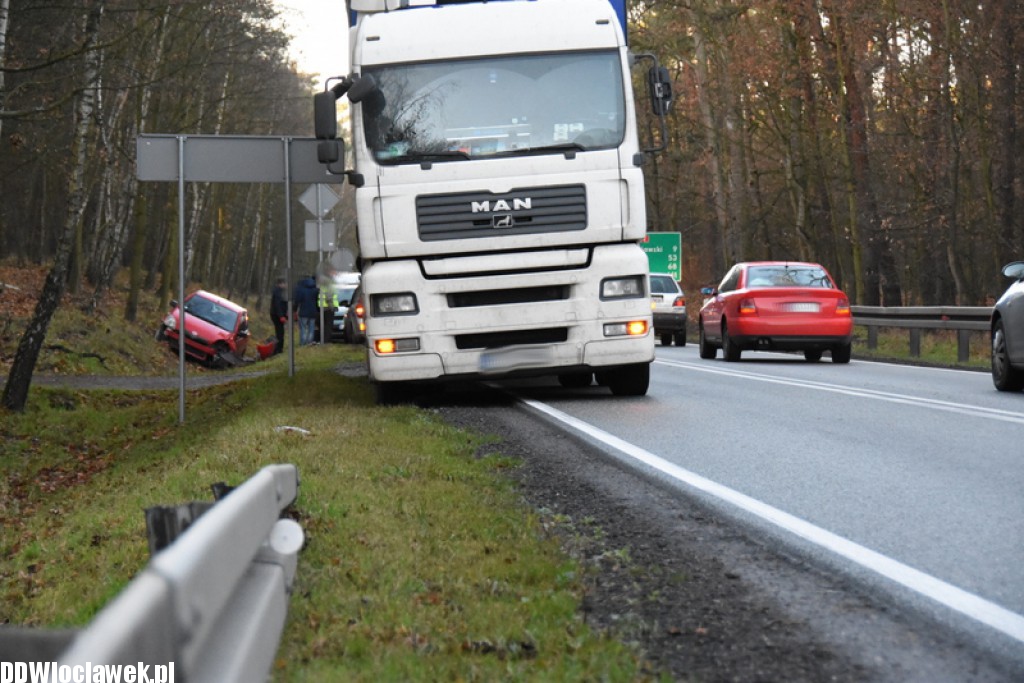 Kolizja na DK 62 we Włocławku