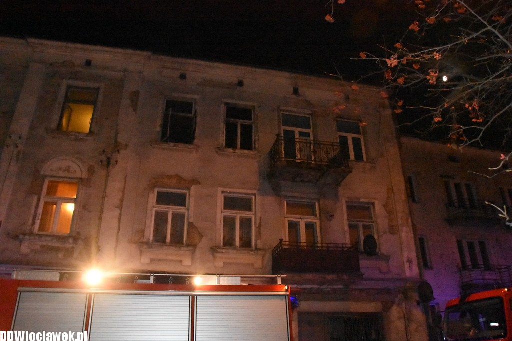 Pożar w kamienicy przy ulicy Brzeskiej