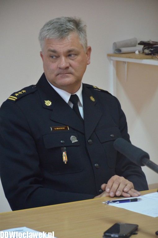 Konferencja prasowa straży pożarnej