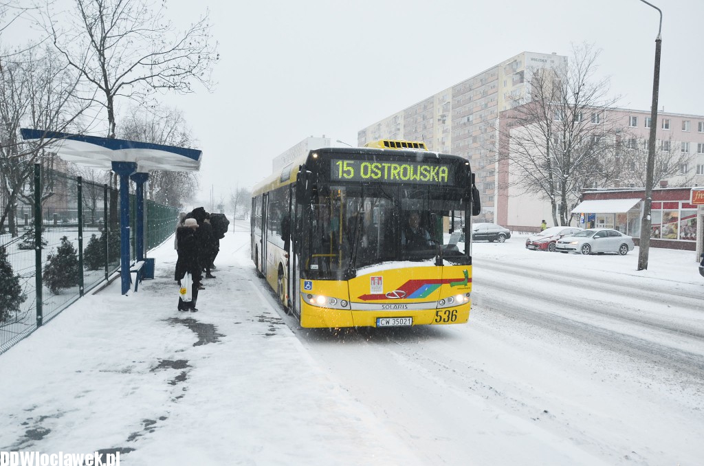 Śnieżna zima przyszła do Włocławka
