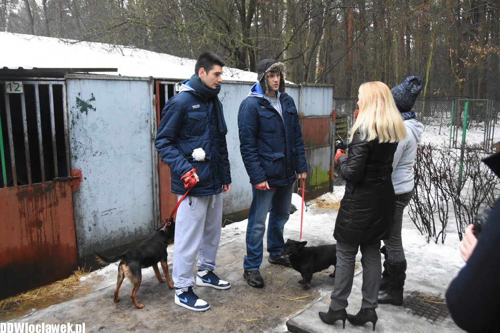 Koszykarze Anwilu w schronisku