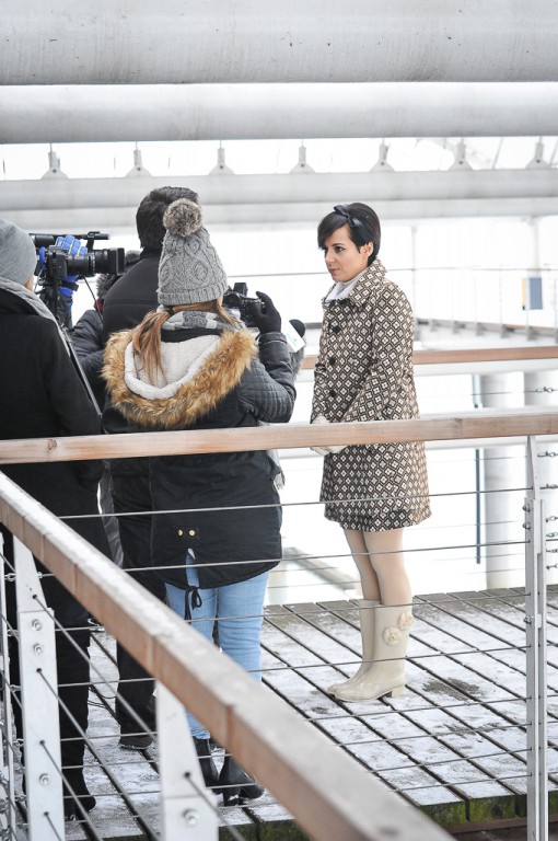 Aneta Figiel kręci teledysk na przystani