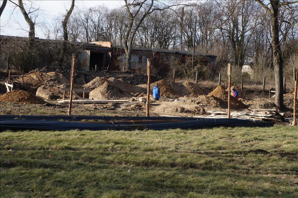 Budowa domków WPOW w Brzeziu