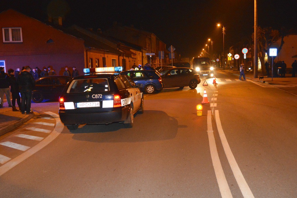 Zderzenie trzech samochodów