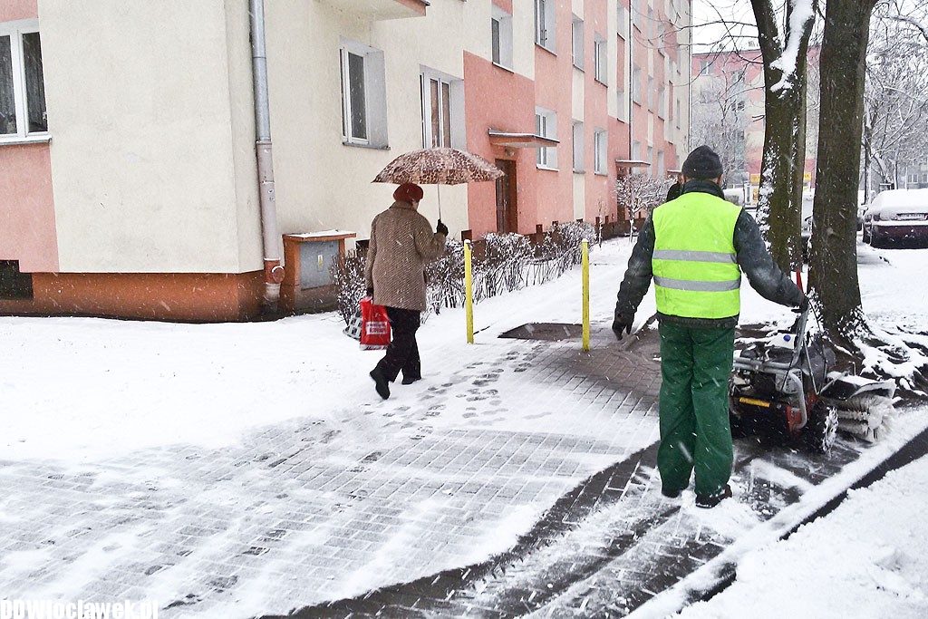 Śnieżna zima wróciła do Włocławka
