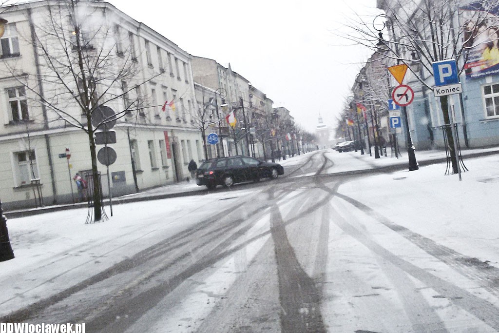 Śnieżna zima wróciła do Włocławka