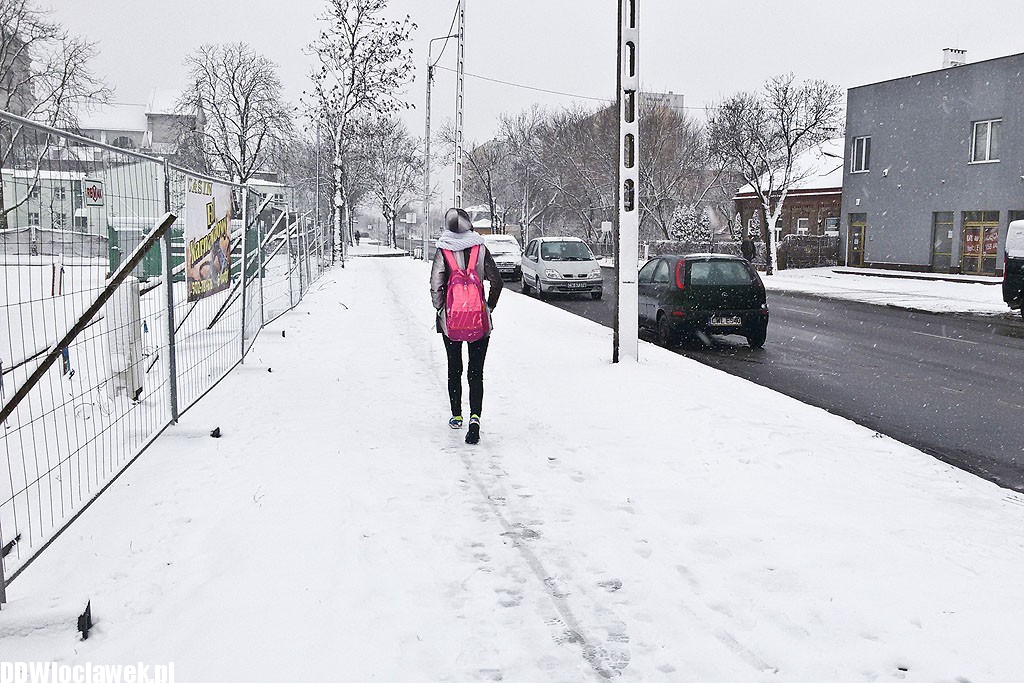 Śnieżna zima wróciła do Włocławka