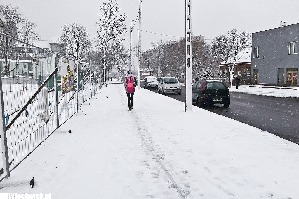Śnieżna zima wróciła do Włocławka