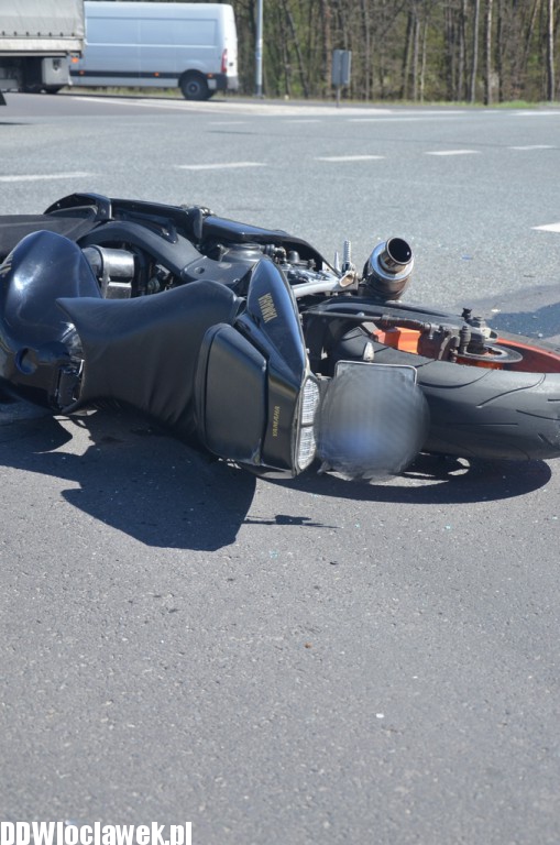 Wypadek - motocyklista uciekł z miejsca zdarzenia