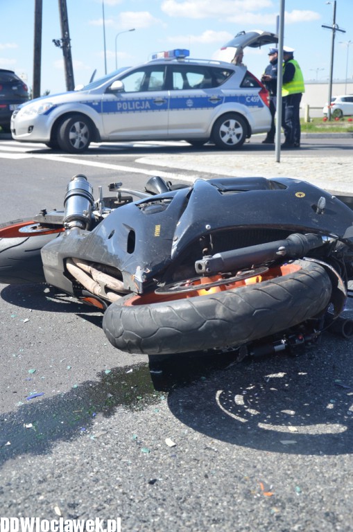 Wypadek - motocyklista uciekł z miejsca zdarzenia